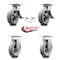 Service Caster 8 Inch Thermoplastic Rubber Caster Brakes/Swivel Locks and 2 Rigid SCC, 2PK SCC-35S820-TPRRF-SLB-BSL-2-R-2 - alternate 3